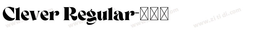 Clever Regular字体转换